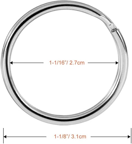 Miniatura 5 de PAXCOO 100 ganchos para llavero con llaveros (tamaño grande)