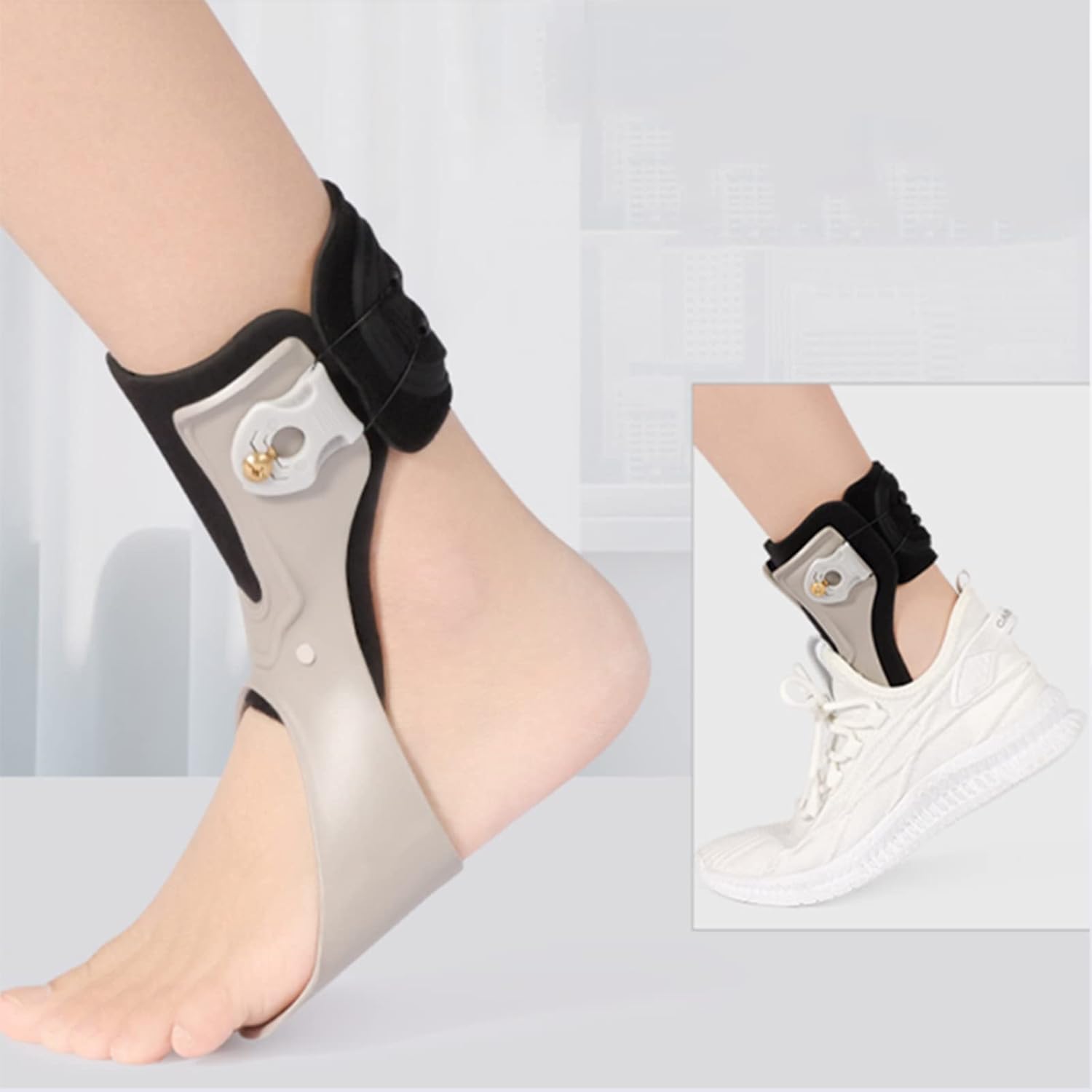 Drop Foot Brace AFO Foot-Up Orthosis Light Balance Drop Foot Brace Foot Drop Orthosis Ankle Brace Support Walking Foot Stabilizer