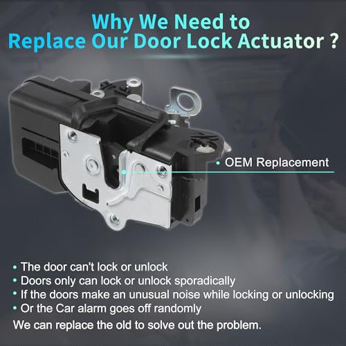 Image of X AUTOHAUX Replacement Front Left Side Power Door Lock Actuator Motor for Saturn Vue 08-10 for Chevrolet Captiva Sport 12-15 Door Latch Actuator Assembly Replace No.22785492 Black