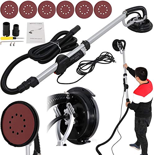 Homgarden 800W Drywall Sander Drywall Vacuum Adjustable Electric Variable Speed Foldable Sander W/6 Sand Pads #TOP1