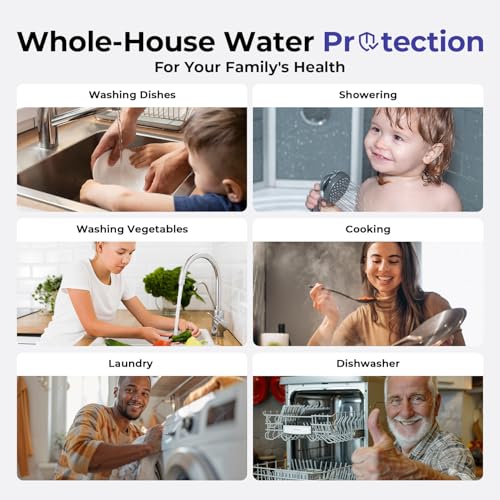 iSpring Ultimate Protection Whole House Water Filter System, Reduces Heavy Metals, Scale, Chlorine, Chloramine, Hydrogen Sulfide, 3-Stage Filtration, 1" Inlet/Outlet, Model: WGB31B-KDS — view 6