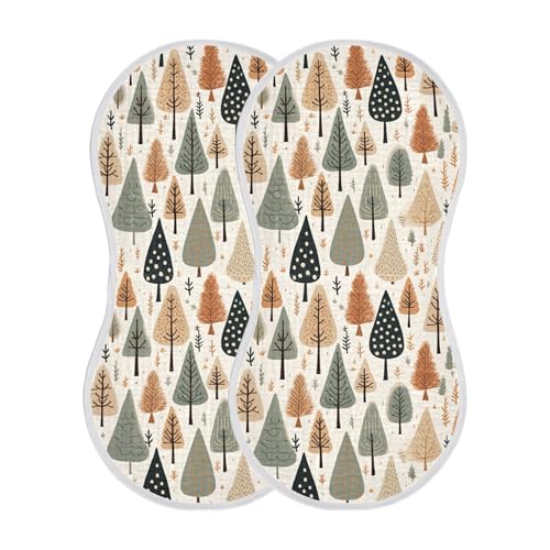 xigua Christmas Tree Pattern Baby Burp Cloths for Newborn Boys and Girls 1 Pack, Soft & Absorbent Cotton Baby Burp Cloth, Baby Washcloths, Newborn Towel, Burp Rags2