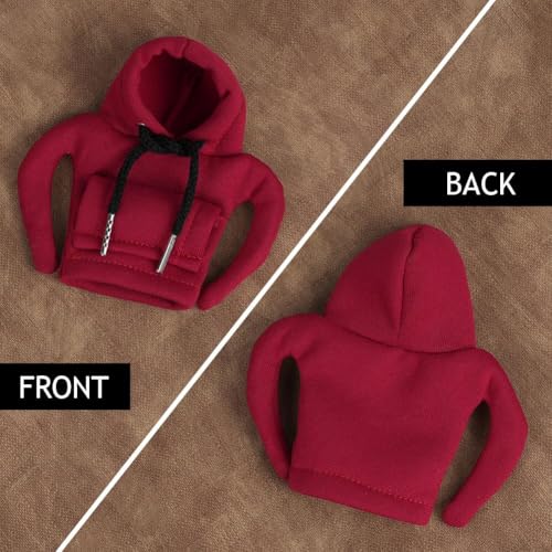 Adiwo Schalthebel Hoodie, 2 Stück Auto Schaltknauf Abdeckung Schaltknauf Abdeckung Auto Hoodie Schalthebel überzug für Dekoratives (Schwarz,Rot)