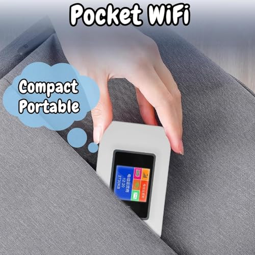 Image of GIANAC WiFi Dongle with LED Display| Pocket Wireless Hotspot 4G /5G SIM Supported | 300 Mbps Speed | 3000mAh Battery | Multi-Device Support (10 Devices) | Laptop WiFi Dongle