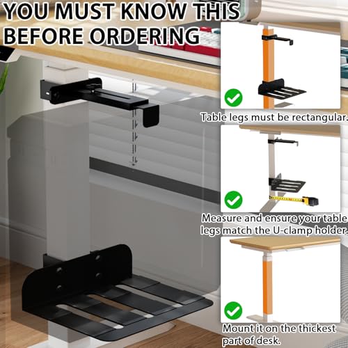 Support PC sous le bureau ajustable pour un espace de télétravail épuré