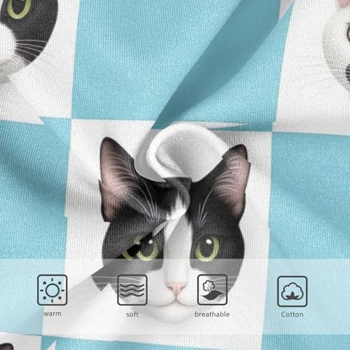 Toddler Panties, Black White Cat Checkerboard Cotton Underwear Girls, 2–8 Years3