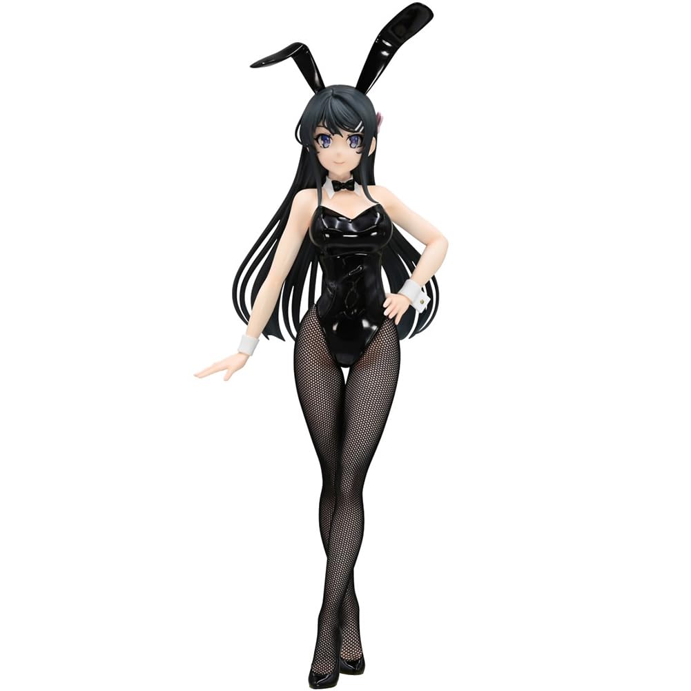 Figurka Mai Figurka Mai Figurka Anime, Czarny Kostium Króliczka, Pozycja Stojąca, Rzeźba, PCV, Dekoracja Biurka, Prezent kolekcjonerski, 29 cm