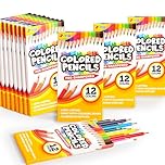 JOYIN 144 Count (12 Colours, 12 Boxes) Colored Pencils Bulk, Pre Sharpened Colouring Pencil Set for Children, Multipack Bulk Kids Coloring Pencils School Supplies, ClassroomKids Party Bag Fillers
