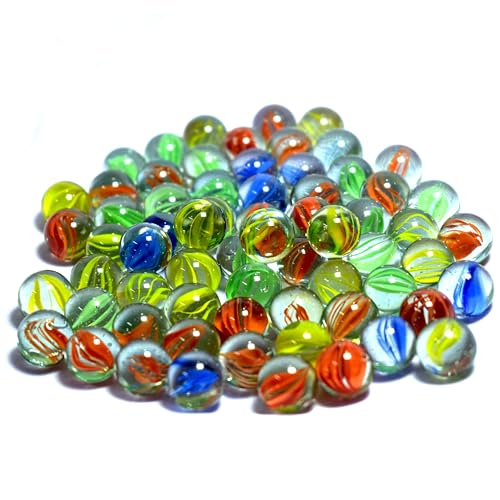 ARSUK Billes Enfant - Assortiment Billes en Verre, Rares Oeuf de pour Décoration, Jeux de Forme des Billes - Chinoises Oeil de Dragon Sac de Marblegen Bille...