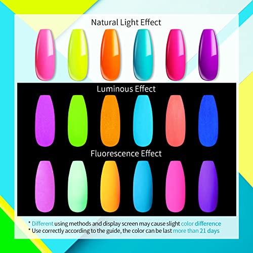 UV-Nagellack UR Sugar Neon – Leuchtender UV Gel Nagellack in 6 Farben
