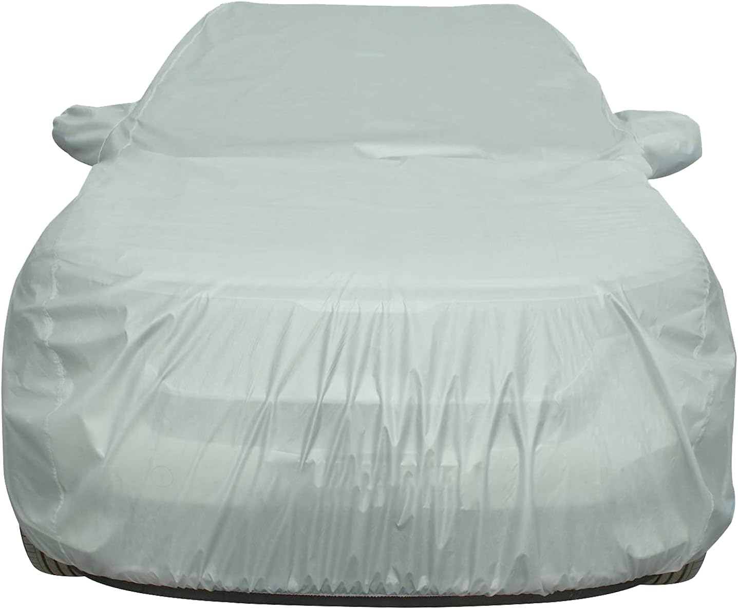 Allextreme BN7003 Car Body Cover Compatible with Maruti Suzuki Baleno Custom Fit Dustproof UV Heat Resistant Indoor Outdoor Body Protection (Silver with Mirror)