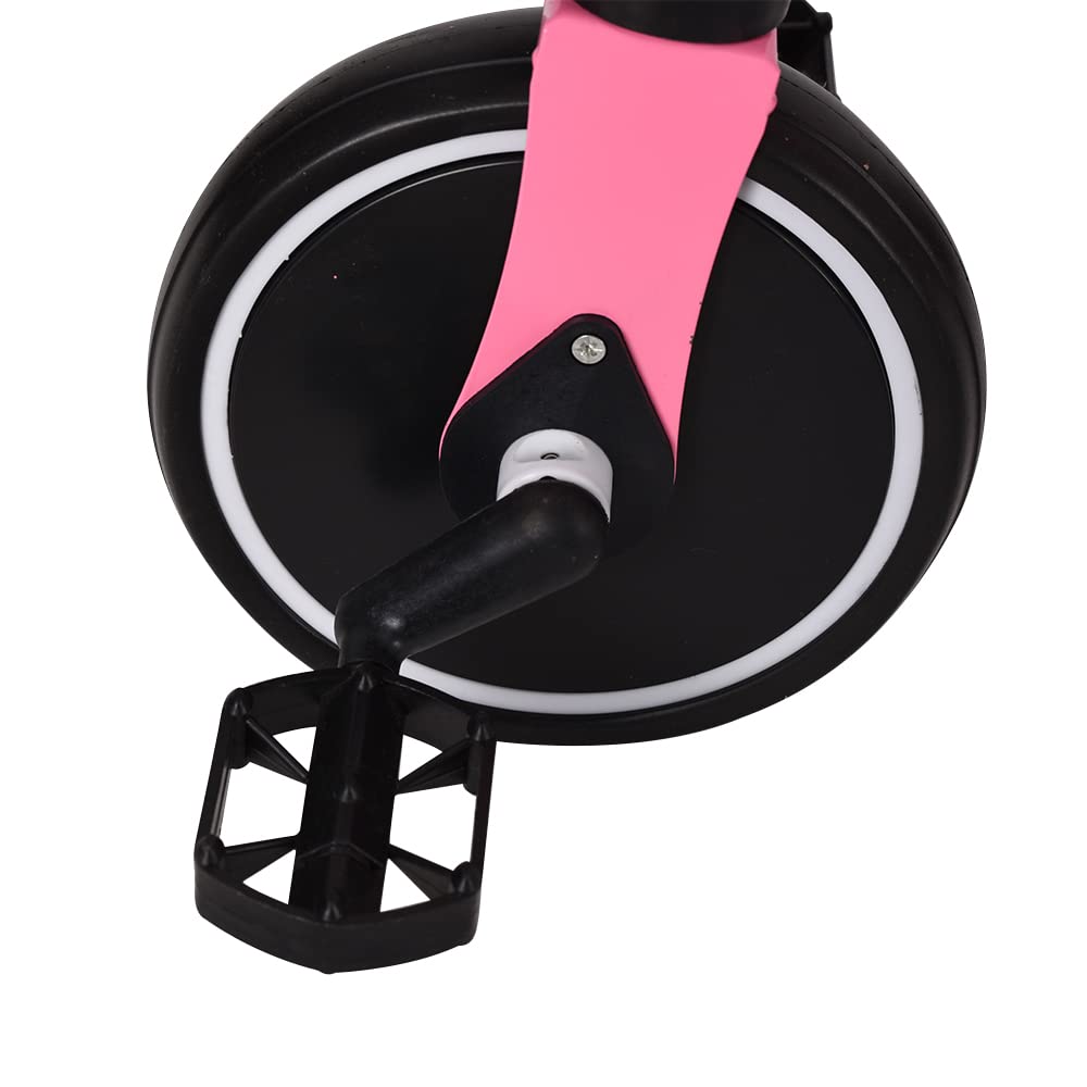 bicicletta per bambini con frizione,Triciclo 3 in 1 con manico scorrevole per bambini da 1 a 3 anni, ruota pieghevole, ruote più grandi, pedali rimovibili, 3 in 1 (rosa)