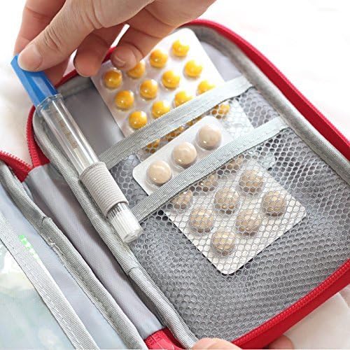 Image of Rolozy 2 Pack Empty Compact Travel First Aid kit Bag Pouch,Mini Portable Medical Bag for Outdoor Home Office Travel Car Bus Camping Hiking Multifunction Emergency Medicine Storage Bag