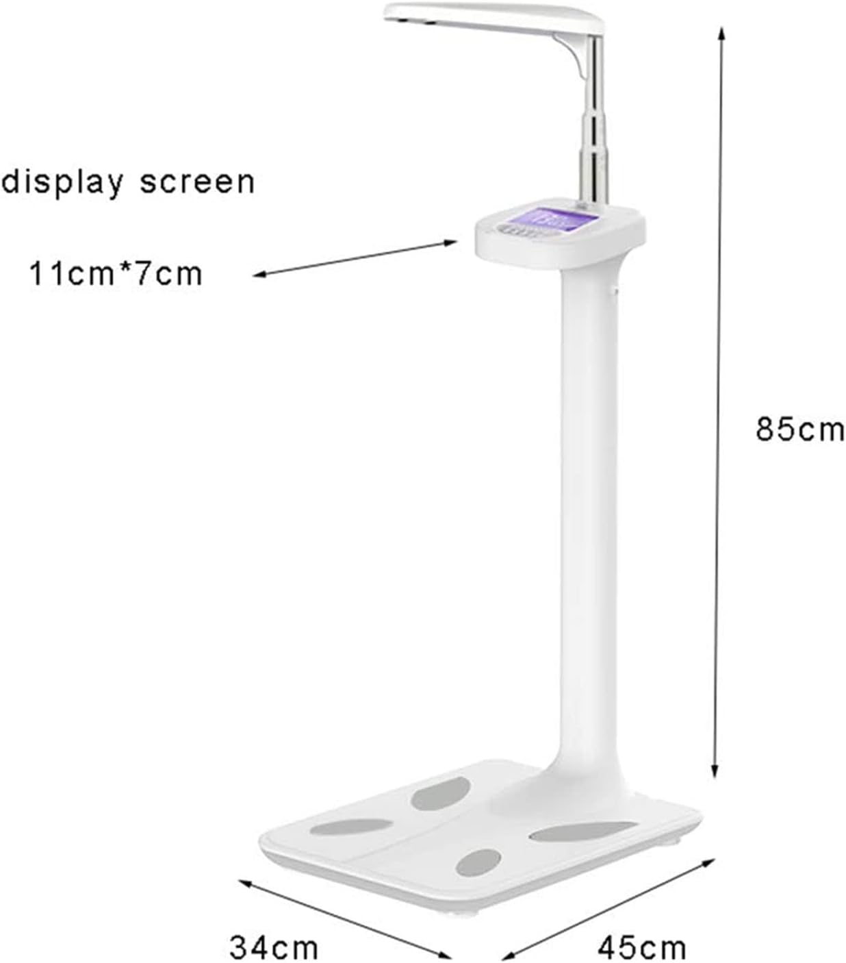 Multifunctional Medical Electronic Scales, 440 lb Digital Bathroom Health Weight Monitor, Fat Analyzer Electronic Scales, English Voice Broadcasting, for Medical Ins(