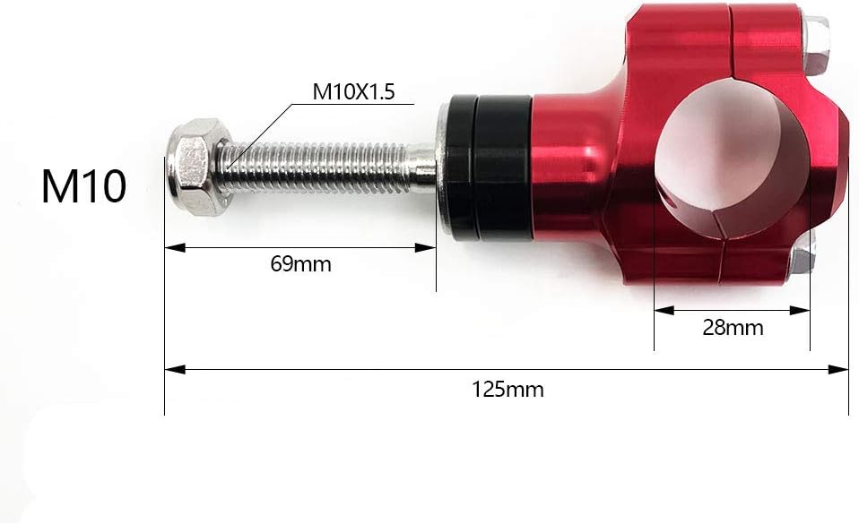 OTOM Motorcycle Handlebar Clamp CNC Aluminum Alloy Bar Clamps 28mm or 1 1/8" For WR KXF RMZ FE CRF HandleBar Riser (Red, 10mm)
