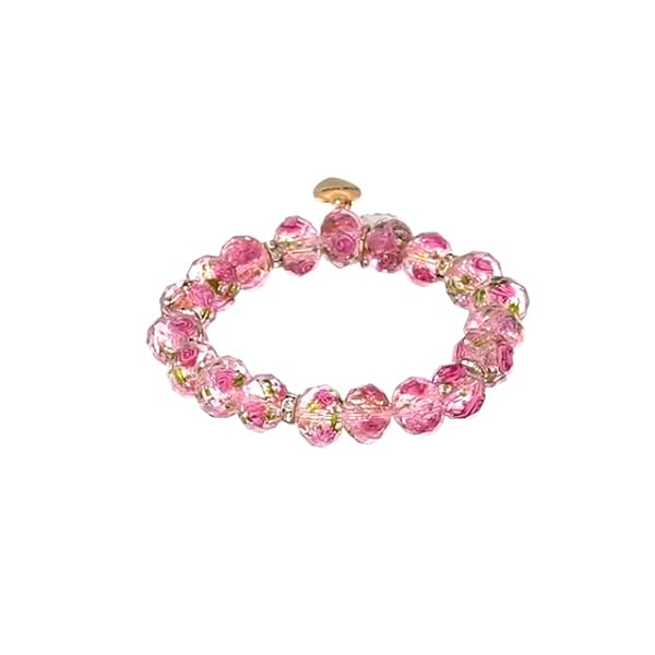 Betsey-Johnson-Tzarina-Pink-Beads-Stretch-Bracelet Betsey Johnson Pink Flower Bead Stretch Bracelet