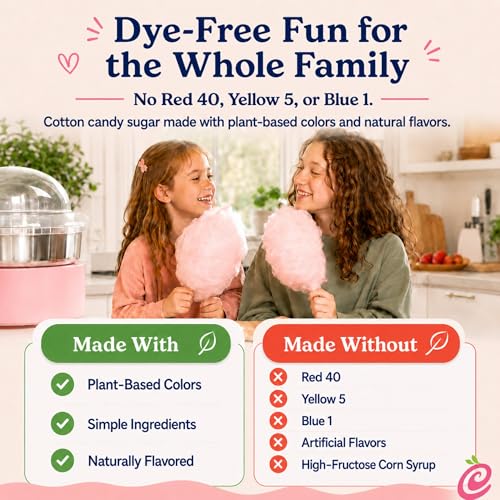 Image of Colorwayz Dye-Free Cotton Candy Sugar, Floss Sugar for Machines, 3-Pack