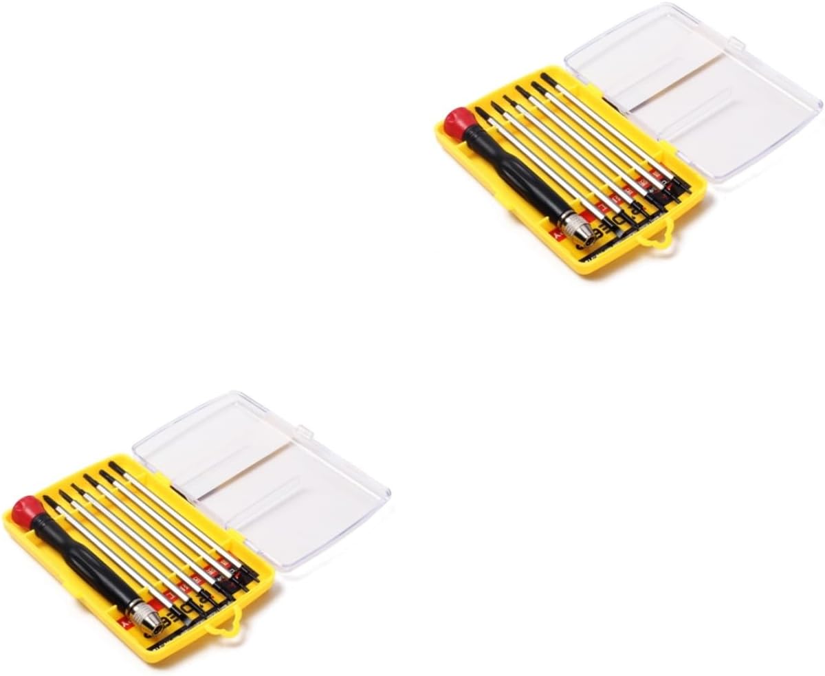 DOITOOL 2pcs Professional Repair Hand Tool Small Screwdriver Set Handle for for Clock Watch Laptop Repairs Case Included