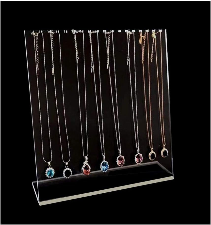 Image of Earrings Holder Acrylic Jewelry Display Rack Stud Earring Organizer for Woman Jewelry (Necklace transparent pack of 01)