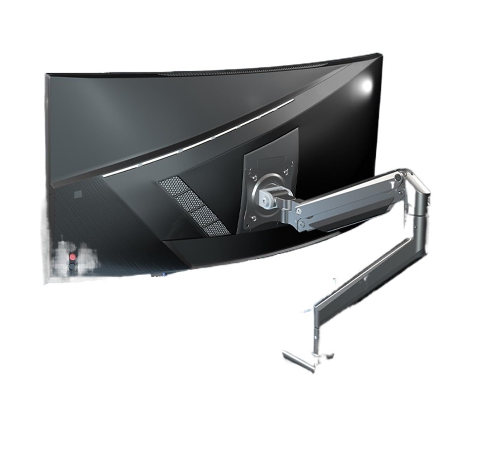 OPTEPYOE Monitor stand with inverted dual-screen desktop, height adjustable and rotatable