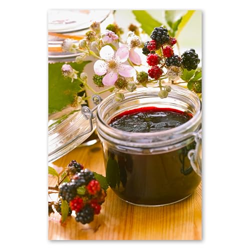Postereck - 2670 - Mermelada, Mora, Confitura, Cocina, Desayuno – Impresión Lámina Arte de Pared, Decoración de Cocina, Gourmet - Poster - DIN A3 29,7 cm x 42,0 cm