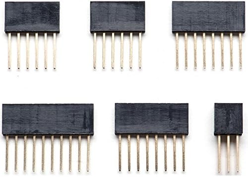 Stacking Header Set Compatible with Arduino UNO R3 & Leonardo - Extra Long Pin 11mm Includes 1x10p, 1x8p, 1x6p, and 2x3p - 2.54mm Pitch, Solid Square Pin, Stackable Shield Connectors(Pack of 5 Sets)