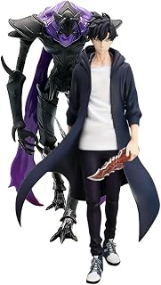 2pcs Sung Jin Woo Anime Figures Beru Figurine Standing Pose Anime Action Figures Sung Jin Woo Statue Collectibles Gift for Fans