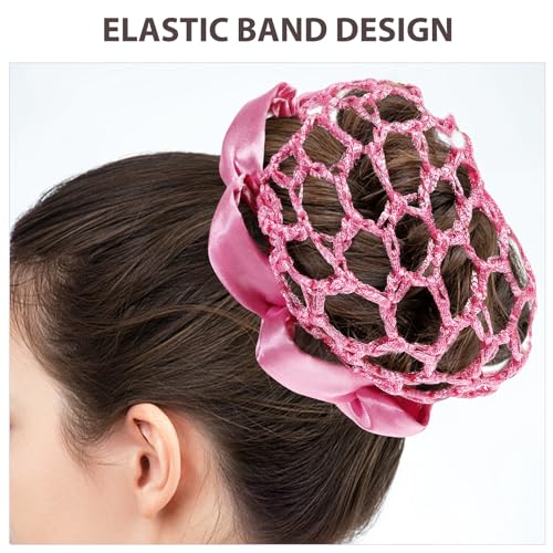5pcs Elastic Girl Hairnets Comfortable Dancer Snoods for Hair Bun Holding Durable and Reusable Hair Bun Holder for Professional Performers and Formal Occasions - Image 4