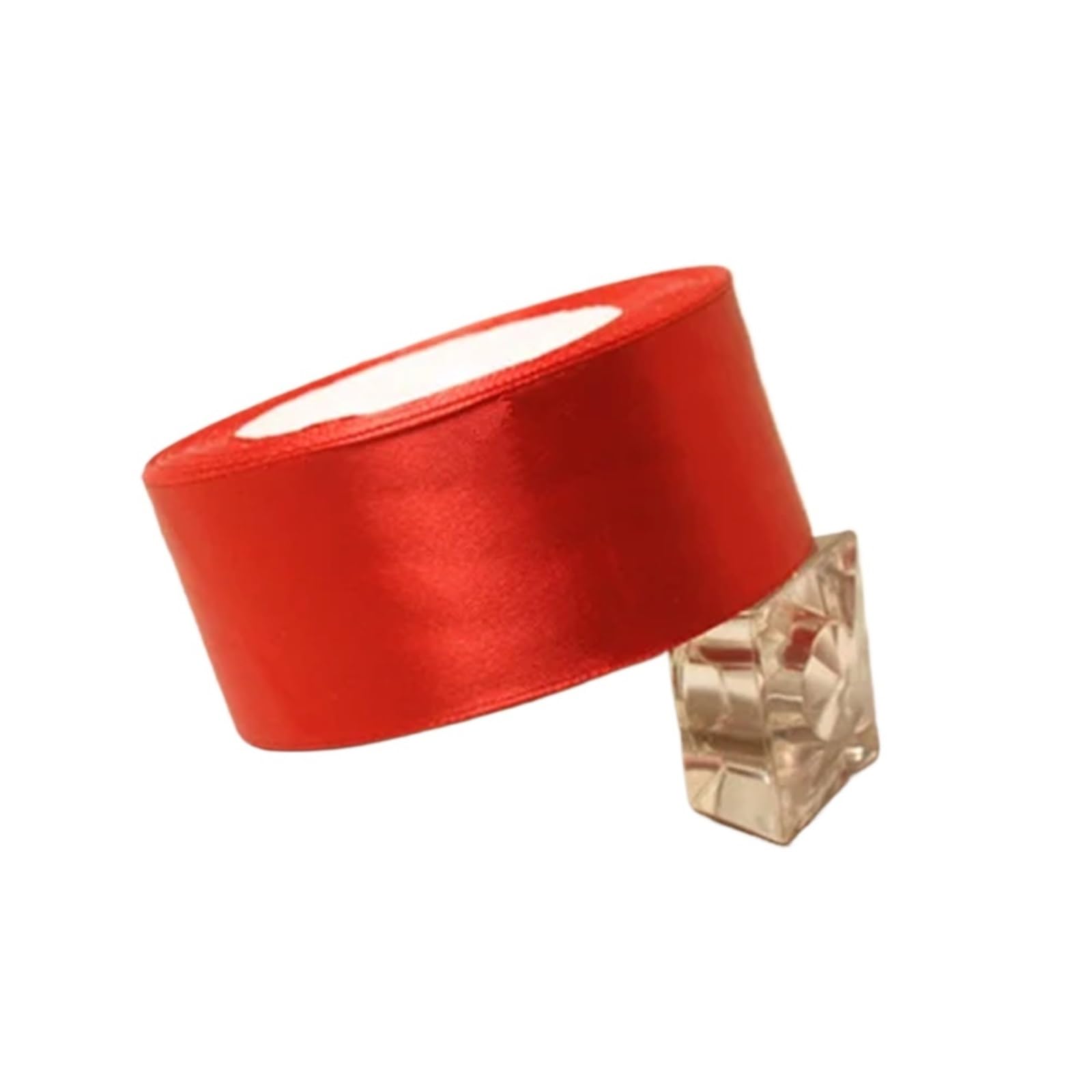 Ruban de satin rouge 25mm premium pour décoration de fête et mariage chic
