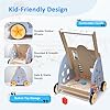 BugyKido Andador Bebes, Multifunción Andador de Madera 8 en 1, Adecuado para niños pequeños de 3 a 12 meses en adelante, con Ruedas y Bloques de Construcción para Educación Temprana, Regalo Adecuado #3