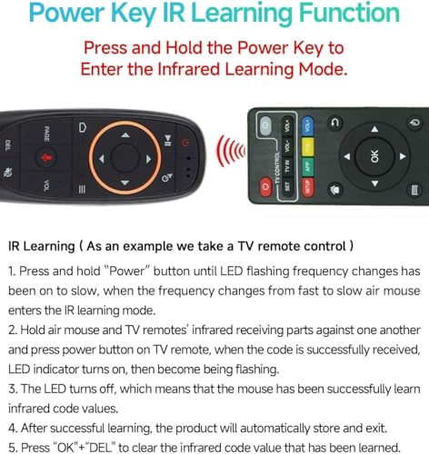 Image of 2.4G Voice Air Fly Mouse Remote, Wireless Voice Control Remote with 6-Axis Gyroscope & IR Learning for Android TV Box, NVIDIA Shield, PC, Projector, Windows & Mac