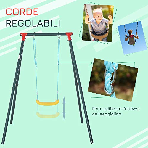 Dondolo Da Giardino 3 Posti Con Baldacchino - Panchina In Legno Per Esterno - Foto 7