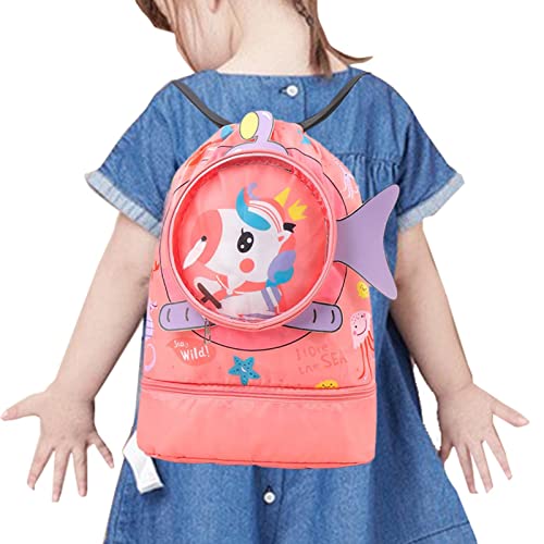 natação infantil | Animais dos desenhos animados sacos natação para crianças,Mochila academia molhad