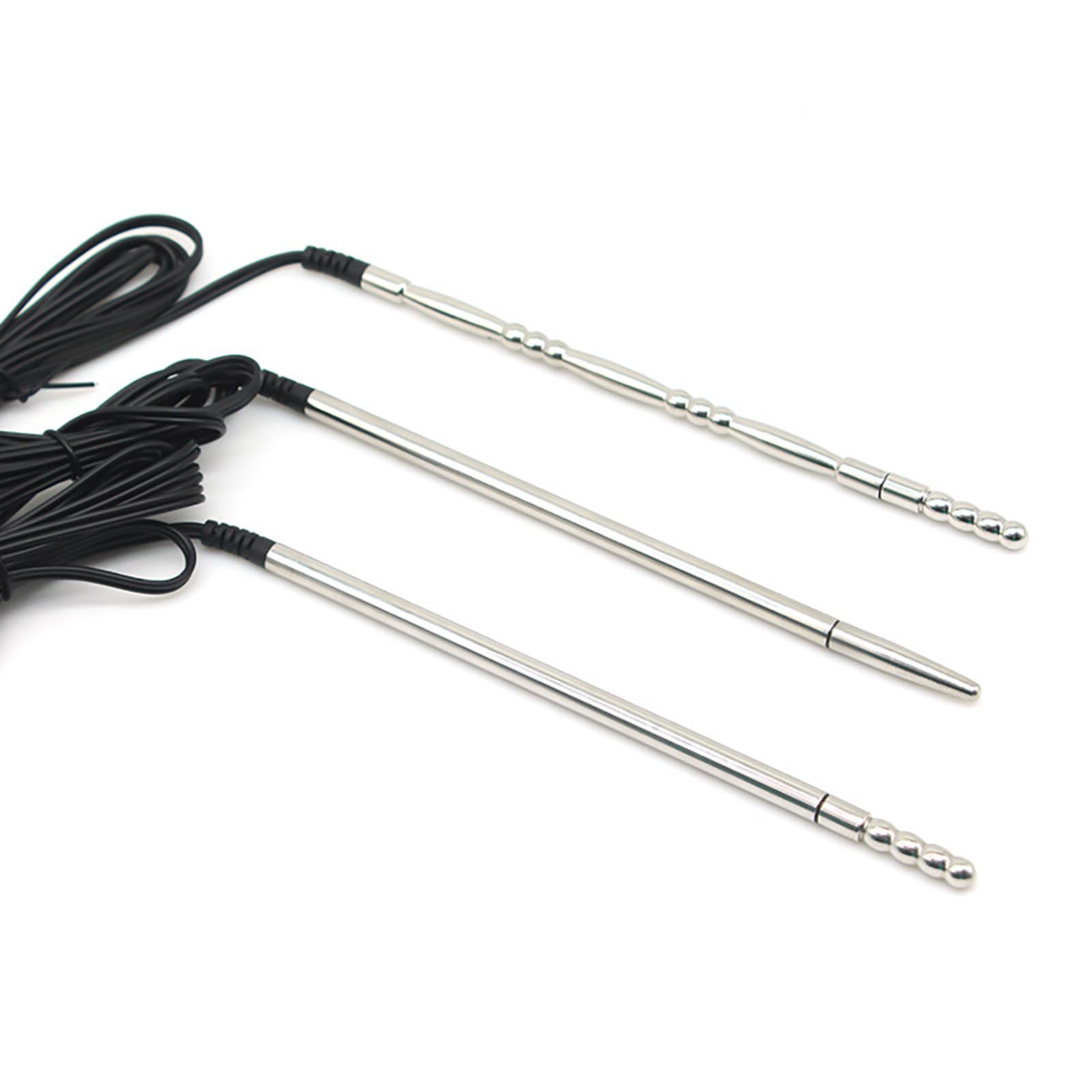 Plug Pene Acero Inoxidable Choque Eléctrico Catéter Estimulación Dilatación Uretral Masturbación Masculina Juguetes Sexuales Eléctricos (A)