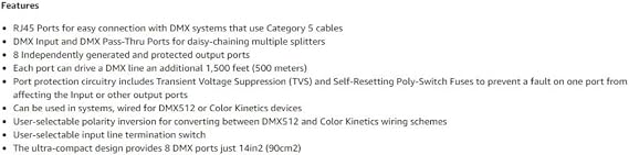 Interactive Technologies IT-SP8R DMX Splitter 8 Way RJ45