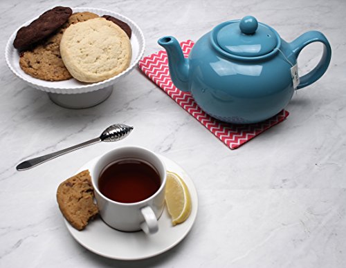 Rsvp International CHAI-LB Stoneware Teapot Collection, Microwave And Dishwasher Safe thumb #2