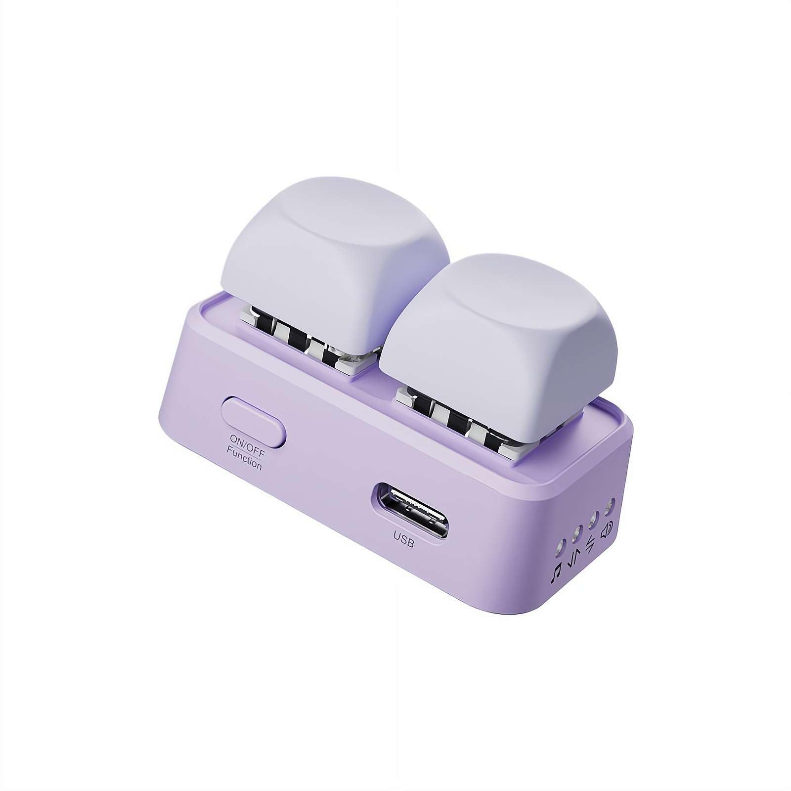 Télécommande Bluetooth pour tourne-page Léger Rétroéclairage RVB Touches remplaçables à chaud Compatible Kindle Violet