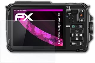 atFoliX Plastic Glass Protective Film compatible with Nikon Coolpix AW110 Glass Protector, 9H Hybrid-Glass FX Glass Screen Protector of plastic