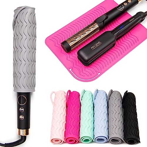 ANGENIL-Pro-Large-Silicone-Mats-Heat-Resistant-Silicone-Mat-Pad-for-Curling-Iron-Flat-Iron-Mat-Travel-Hot-Hair-Straightener-Tools-Mat-Pad-Case-Heat-Resistant-for-Counter-Large-Size-1102-x-79