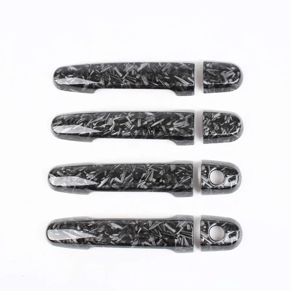 Mlhoghigd Black 2 Keyhole Door Handle For Fortuner 2005-2014 Car Door Handle Cover Trim Styling Accessories