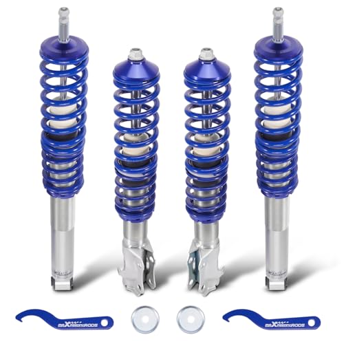 maXpeedingrods Coilovers for Volkswagen Golf MK2 1985-1992, Golf MK3 1991-2000, for VW Jetta MK2 1984-1992, Jetta MK3 1993-1998, Height Adjustable Coilovers Suspension Lowering Kit, Blue