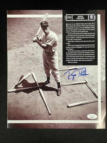 Regis Philbin Signed Photobook Page Baseball Autograph Joe DiMaggio Yankees JSA - Autographed Baseballs