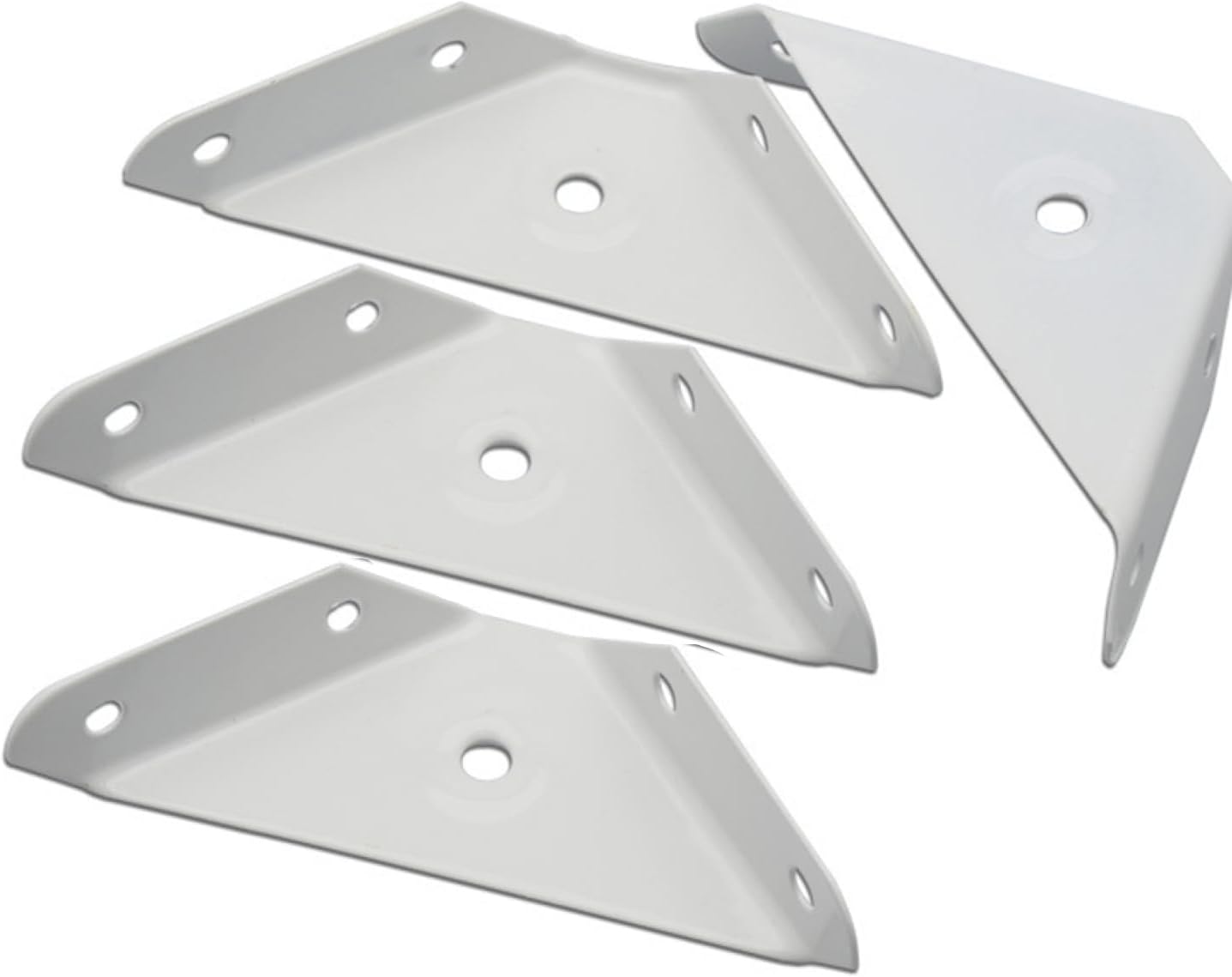 ​​​​​BE-TOOL 4Pcs Stainless Steel Right Angle Bracket Corner, 98 * 60 * 17mm Shelf Bracket, Three Sides Angle Code, Trapeziform Angle Brackets for Cabinet, Closet, Furniture Frame Support
