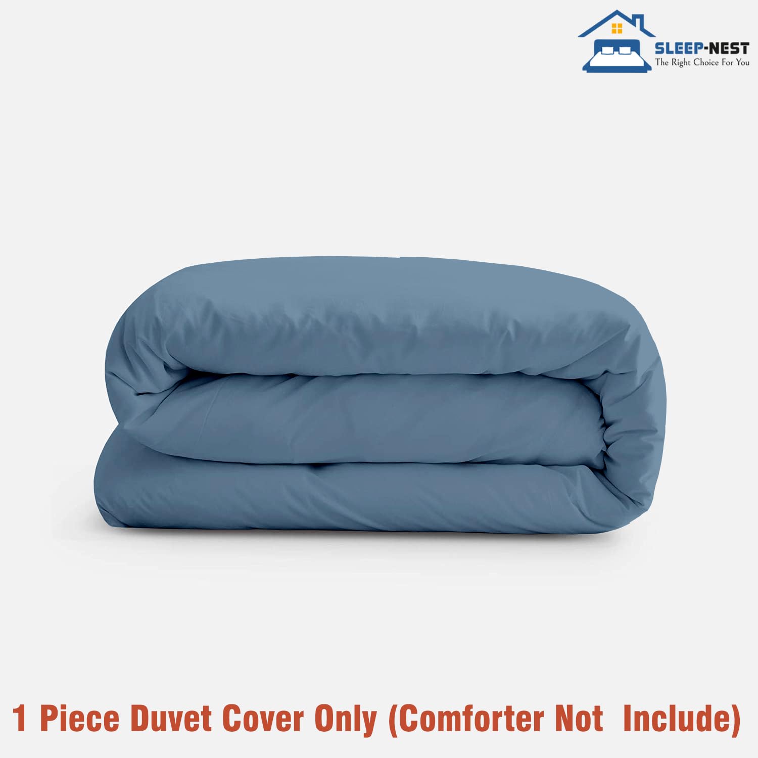 SLEEP-NEST Oversized King Duvet Cover | 128x120 Inch 600 Thread Count 100% Cotton | Hidden Zipper & Corner Ties, White - View #8
