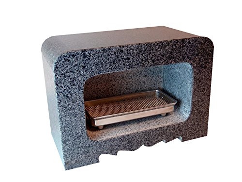 石のさかい 香炉 角型 墓前用 Bタイプ グレー御影石 線香皿付き(国産高級ステンレス製) 工事・施工不用 置くだけ簡単設置 寺院霊園リピート 復刻品