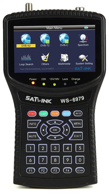 Auto Calculer Angle de AZ, EL; Supporta DISEQC 1.0 / 1.1 / 1.2, tono 0 / 22 khz;Altoparlante integrato; Supporto sia su AV che AV; LNB corto protect;