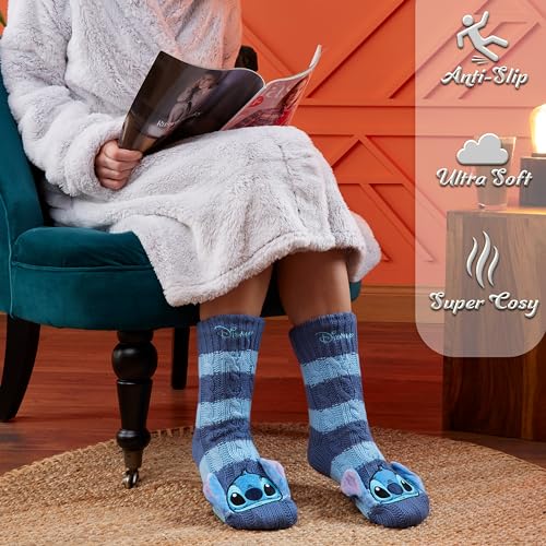 Disney Stitch Slipper Socks For Women Teens Warm Slipper Socks Bed Socks Non Slip Socks Gifts for Her2
