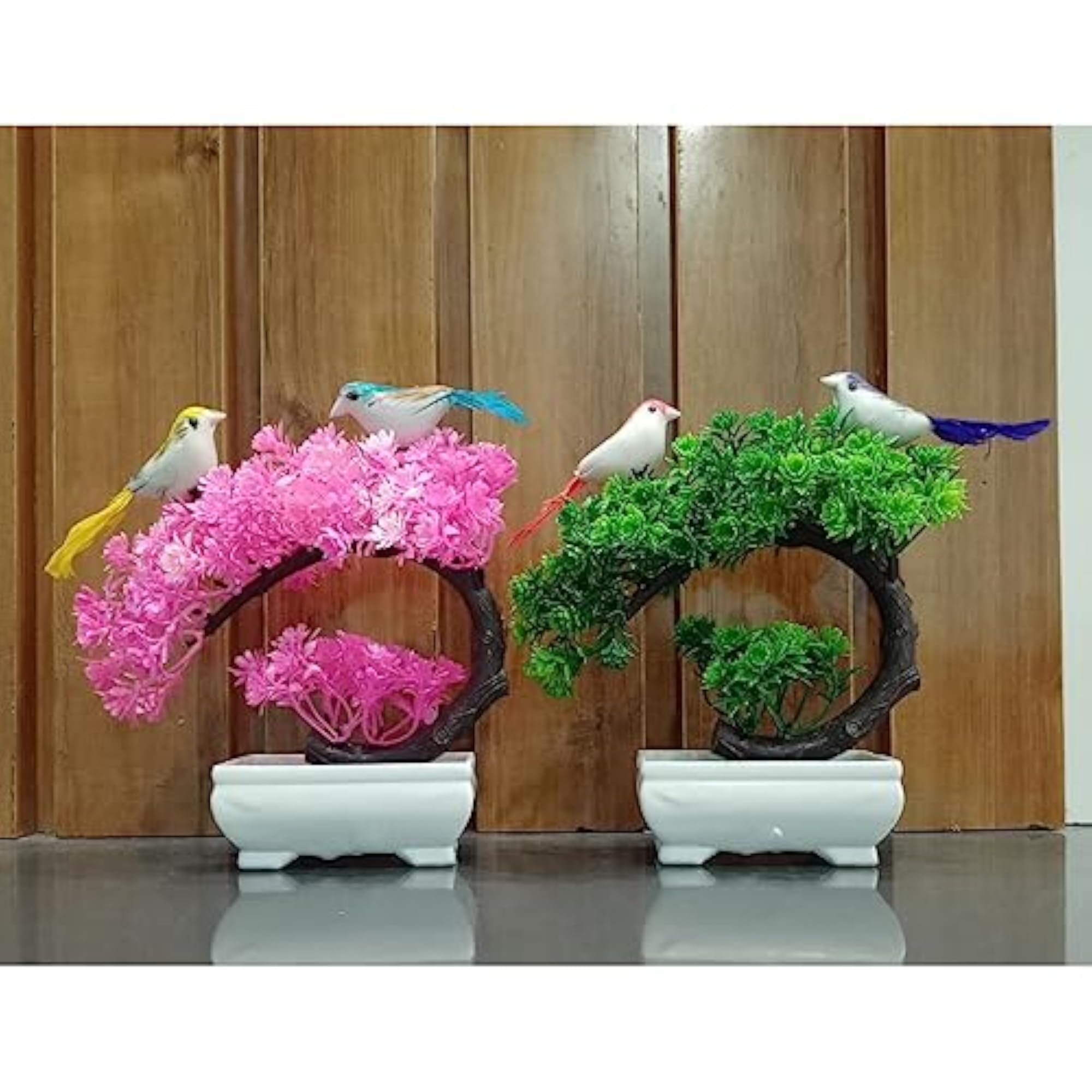 Plastic Artificial Wild Flower Plant with Pot, Home Decor