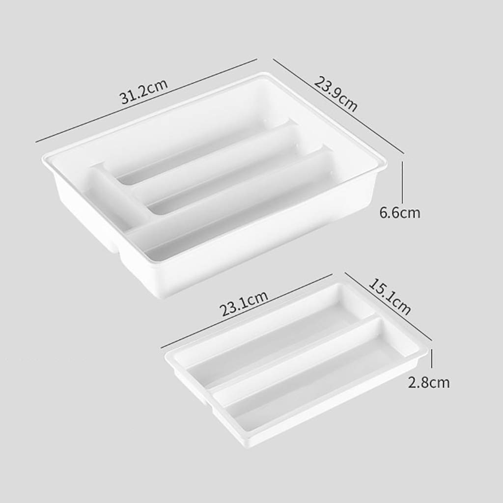 Estante de Almacenamiento Bandeja for Cubiertos de plástico for Separar cajones de Cocina, 31,2×23,9×6,6cm/813/710