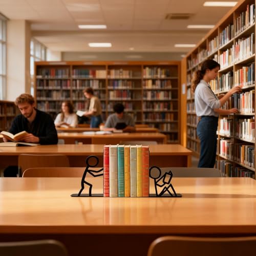 Soporte estable para libros con marco de metal resistente negro 4